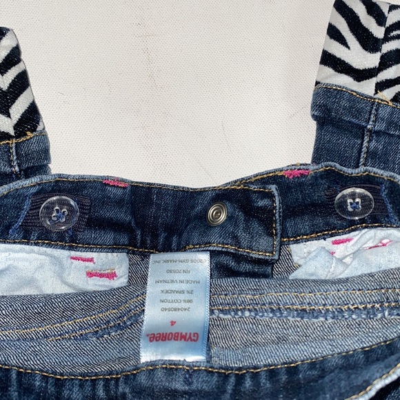 Gymboree Wild One Cuffed Zebra Jeans. - Picture 5 of 7